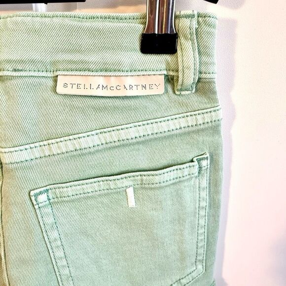 Stella McCartney Kids Girl Denim Mint Shorts.  Size 5 - Picture 4 of 7
